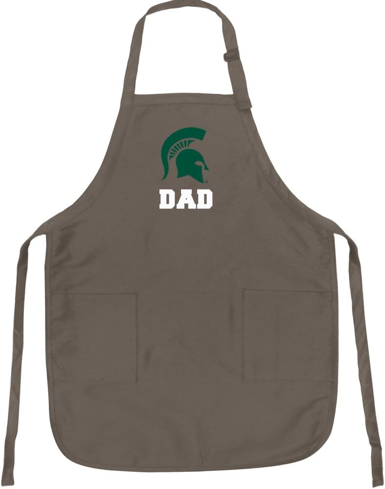 Broad Bay Michigan State Dad Apron BEST Michigan State University Father Logo Gift for Man Him