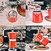 GROSCHE Milano 6 Espresso Cup, 9.3 oz Red Stovetop Espresso Maker - Italian Moka Pot