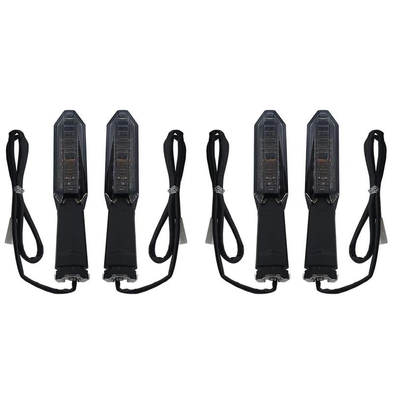 Per KAWASAKI Per Versys 650 1000 X250 X300 Moto LED Indicatori Di Direzione Luci Lampeggianti Anteriore Posteriore Lampeggiatore Lampade indicatori moto(4PCS Smoke)