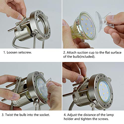 Dllt Modern Track Lighting Fixtures Ceiling, 4-Light Industrial Track Light Fixtures, Adjustable Flush Mount Ceiling Spotlights For Kitchen, Living Room, Hallway, Game Room, Gu10 Included Nickel Steel #TOP5