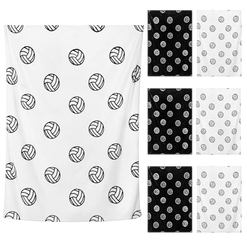 Fanfanwin 6 copertine da pallavolo, regali per squadre di pallavolo, ragazzi e ragazze, coperte per pallavolo, feste a tema, pallavolo, club sportivi, squadre, regali per squadre, 101 x 127 cm