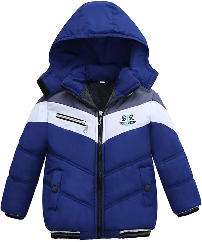 Kids Zipper Windproof Baby Coat Stripe Boys Girls Jacket Toddler Winter Hooded Boys Coat&jacket Jackets for Baby