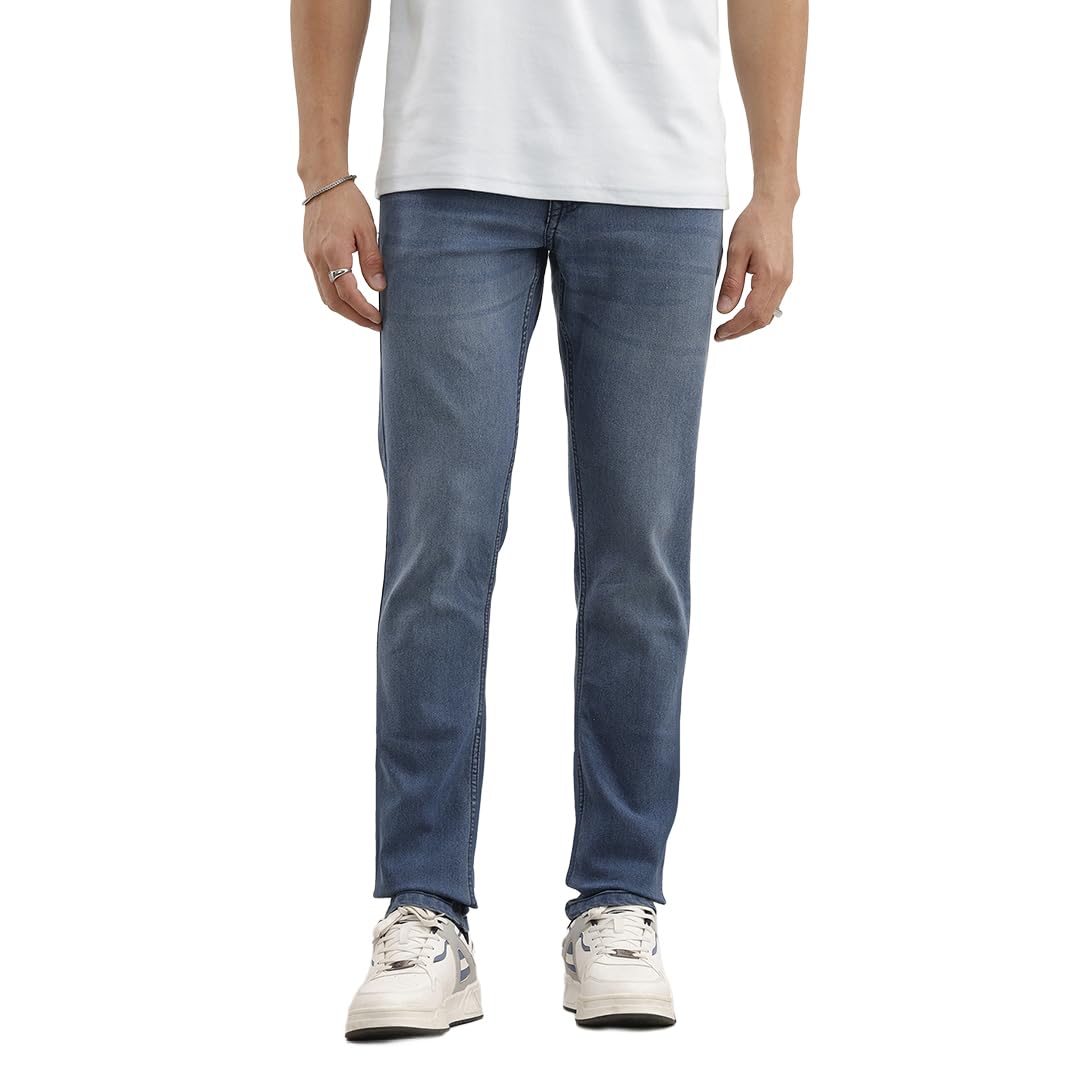 wrogn Men's Slim Fit Jeans | Mid Rise | Jeans for Man-picture-26