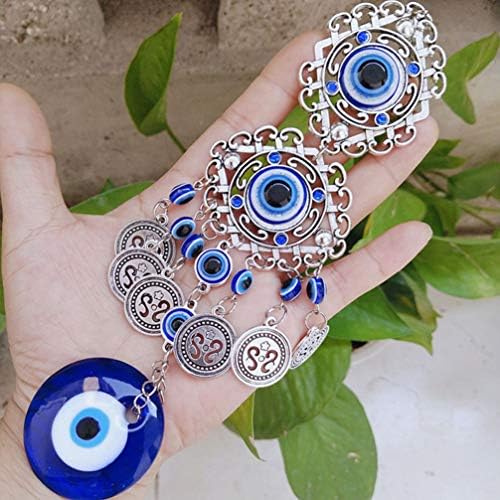 Holibanna Turkish Blue Evil Eye Amulet Wall Hanging Pendant Home Protection Good Luck Blessing Charm Decoration for Home Office Car Garden Balcony Decor