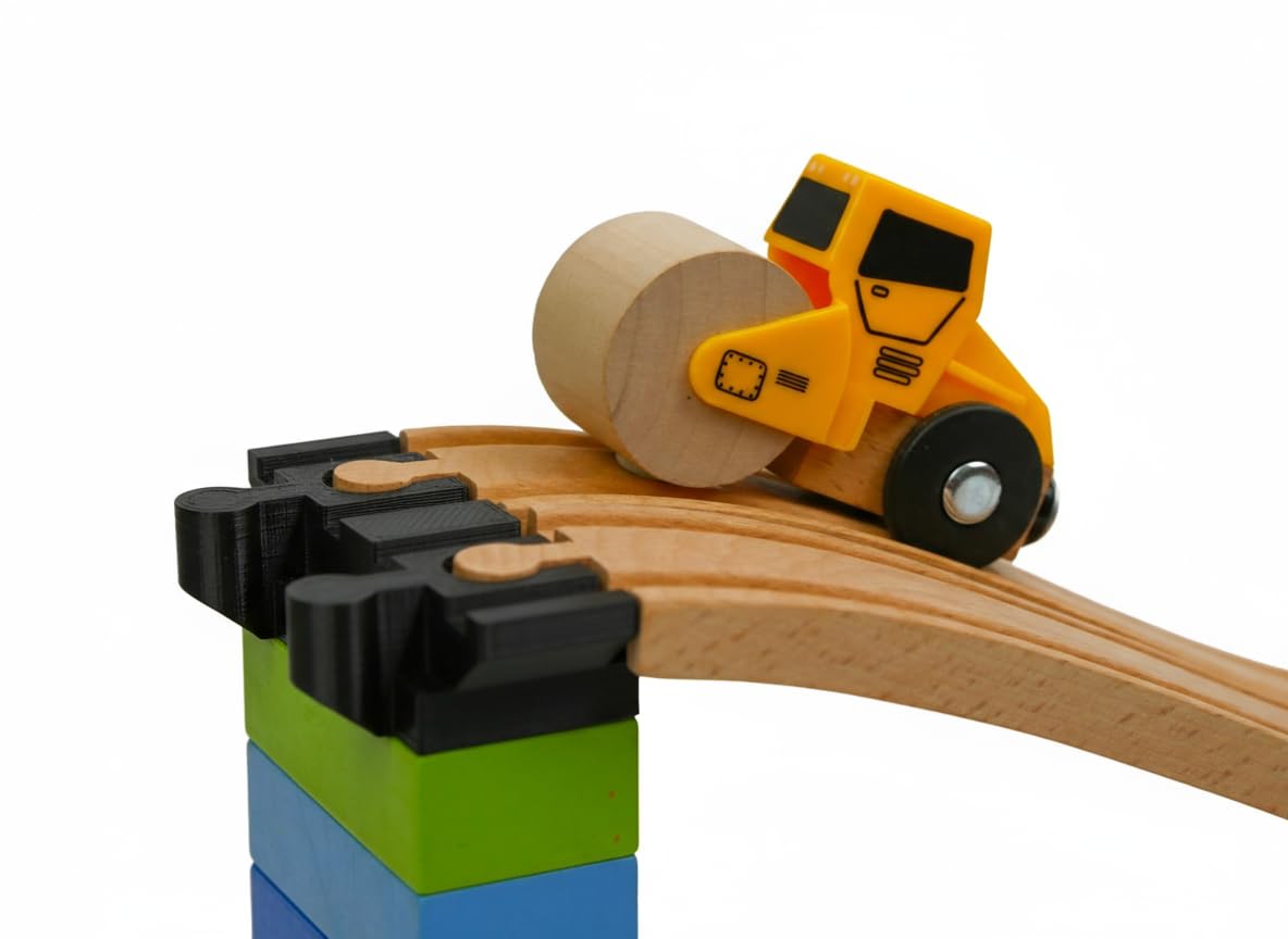 Lot de 5 adaptateurs Brio - Duplo (Jaunes) pour rails en bois - Jeux & Jouets