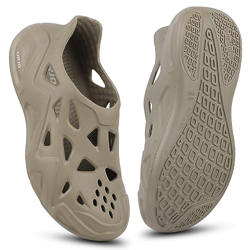 Image of URJO EZY Men's Clogs /Sandals with Adjustable Back Strap Ultra Soft & Flexibility Anti Skid Comfortable Waterproof Daily Mules Clogs /Sandals for Men