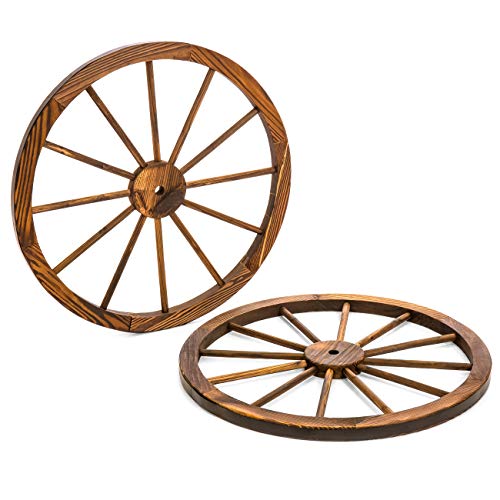 image for Best Choice Products 30-inch Set of 2 Decorative Wall Accent Old Weste