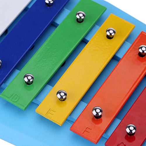 KKmoon 13 Bar Kid's Glockenspiel xilofone nota colorida de instrumento de percussão educacional bri