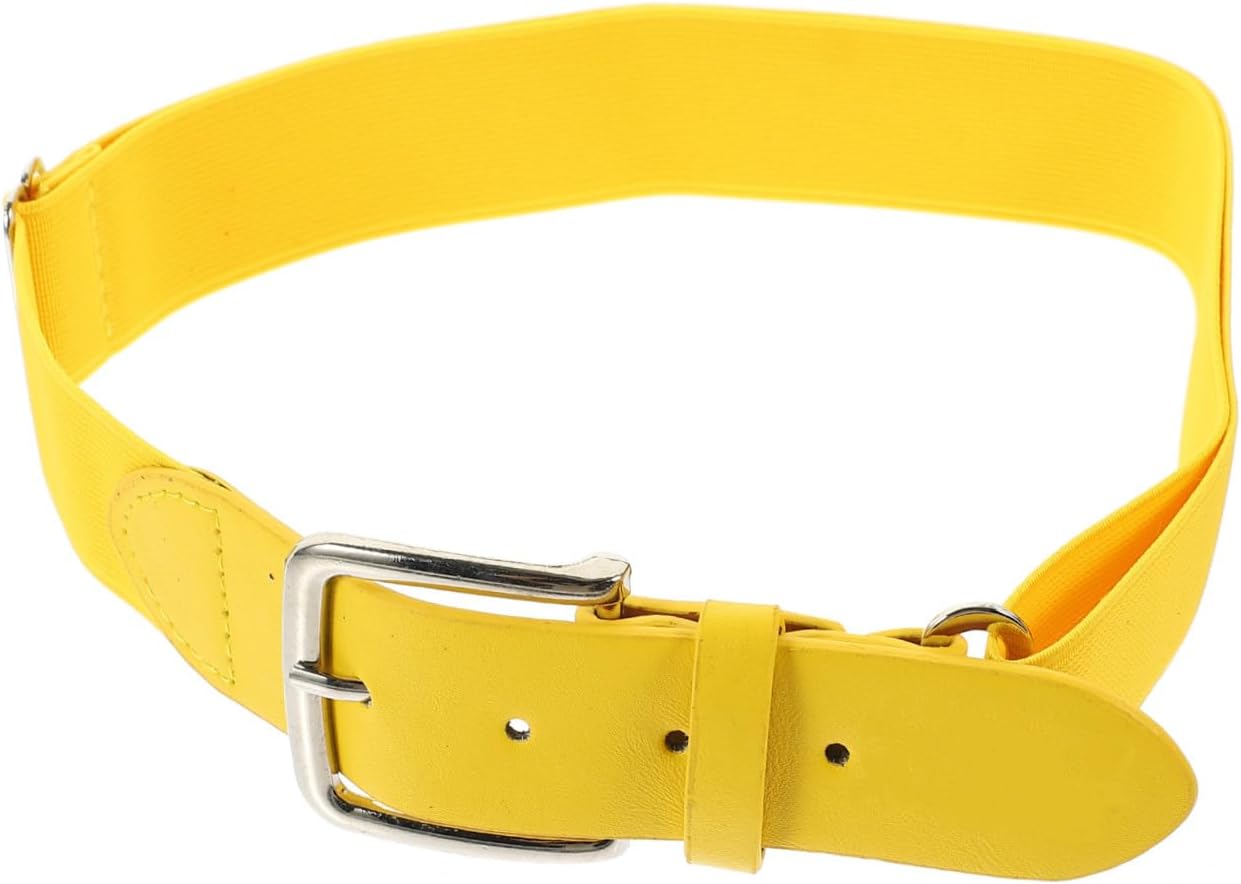 DOITOOL Elastic Baseball Belt Softball Belt for Men Women Youth Stretch Faux Leather Outdoor Athletic Waistband with Random Inner Color Suitable for Softball Football Random Color