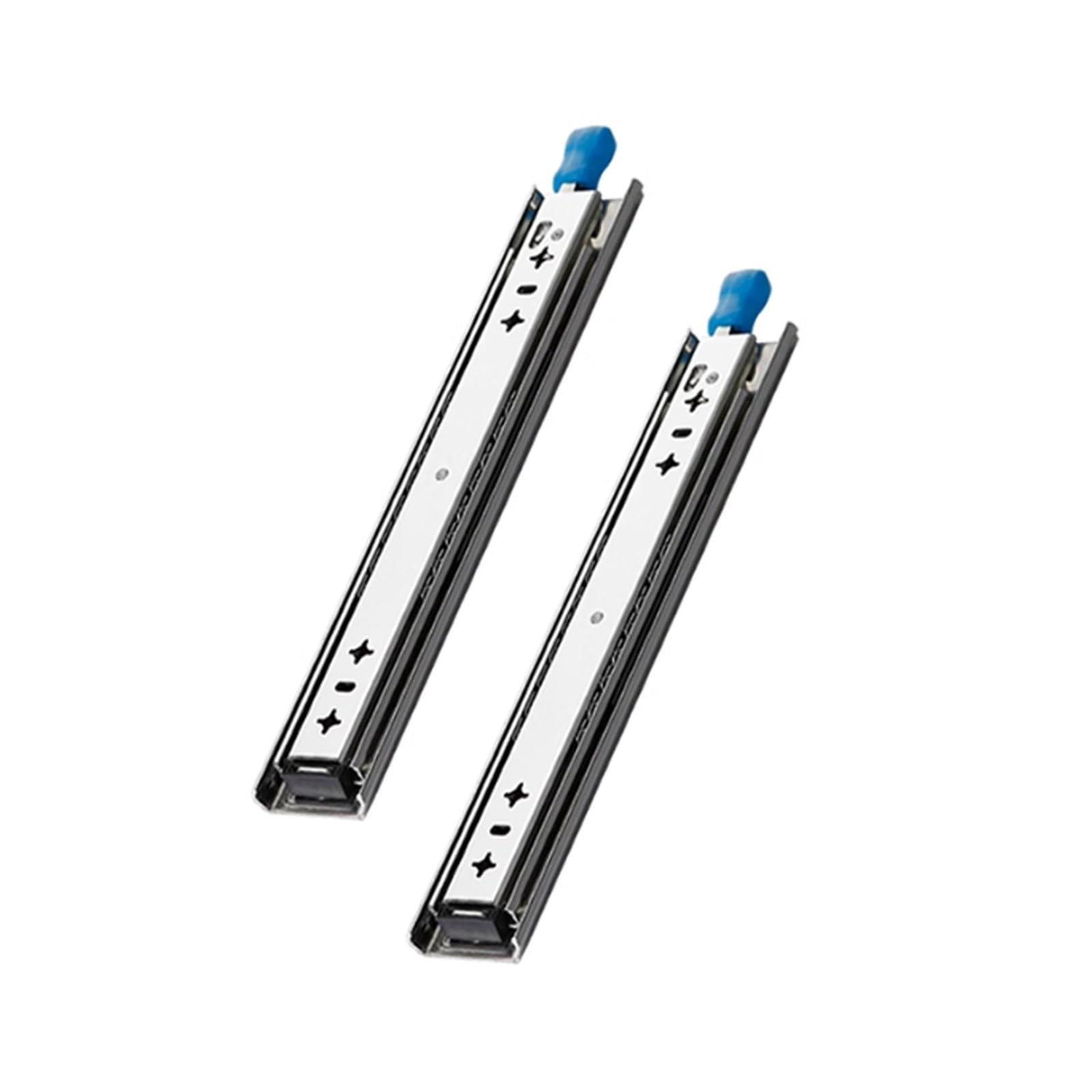 Vollauszug Schubladenführung, Teleskopauszug Schienen Vollauszug Für Seitliche Montage, 1 Paar Kugellagerverriegelung Und -verriegelung, Seitliche Schubladenmontage (Color : With lock, Size : 14in/3