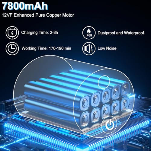 Ducha portátil de camping con rociador para baño, batería recargable de 7800mAh con pantalla digital miniatura 3