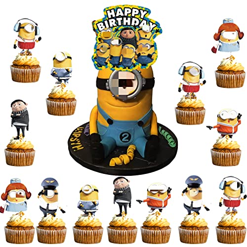 25Pc Theme Cake Decoration Party Supplies Birthday Party Decoration Theme Party Favour Happy Cake Topper Cupcake Topper #TOP27