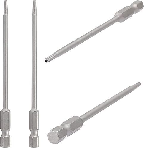 Miniatura 8 de Aopin T40 con agujero, destornillador de cabeza Torx a prueba de manipulaciones, mango hexagonal de 14 de pulgada, acero S2 magnético, 3.94 pulgadas