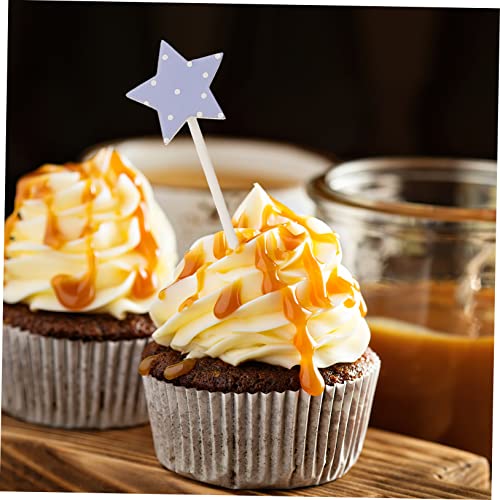 Totority 10 Pcs Inserção De Bolo Suprimentos De Bolo Criativo Palitos De Comida Topo De Bolo Glitter