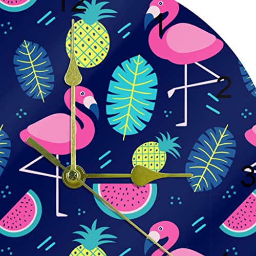 Horloge murale silencieuse pour cuisine lisible avec motif ananas et pastèque - 3