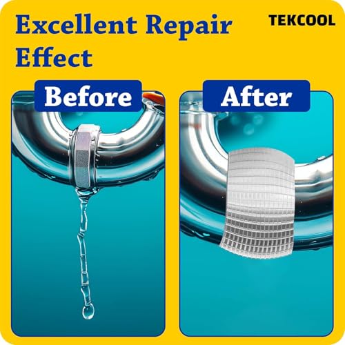 Image of TEKCOOL Super Strong Adhesive Waterproof Permanent Repair Aluminum Butyl Tape Rubber Foil Suitable for Roof Leak, surface Crack, Window Sill Gap, Boat Sealing, Home Renovation (10CM*5M (Pack Of 2)).;