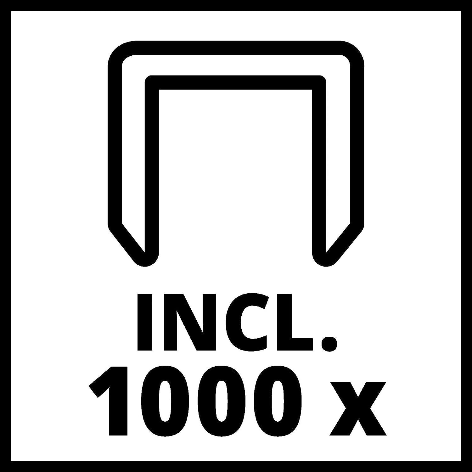 Einhell Agrafeuse électrique TC-CT 3,6 Li (3,6 V / 1,3 Ah, Type d'agrafes: 53, Longueur des agrafes 6-14 mm) Livré en boîte métallique avec 1000 agrafes