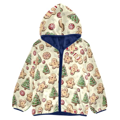 CHIFIGNO Girls Boys Fleece Hoody Jacket Printed Boys Jackets with Pockets Boys Clothes for Toddler and Kids