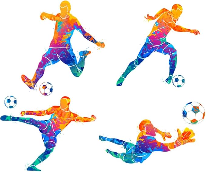 Soccer Wall Decals Peel and Stick for Boys Bedroom,Soccer