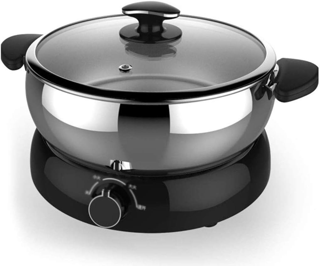 Electric Hot Pot，Hot Pot with Divider Stainless Steel for Induction Cooktop Gas Stove