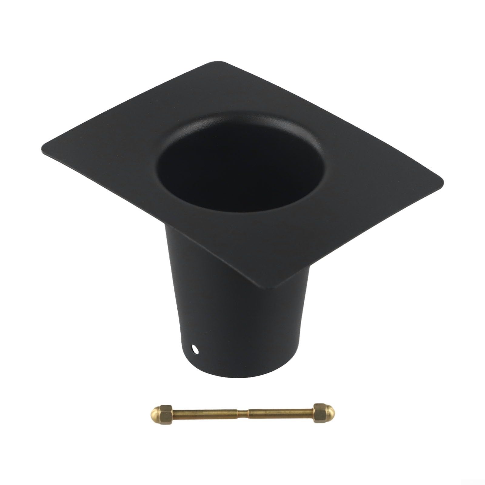 FUBESK Versatile Metal Rain Chain Gutter Adapter for Various Chains, Black or Brass Finish Gutter Drainage Solution(aluminum alloy)