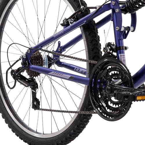 Huffy Stone Mountain Womens 26 Inch Mountain Bike, Midnight Purple Frame, 21-Speed Shimano Twist Shifting, Dual Suspension, Comfort Saddle | 20"/24"/26" Sizes, 6-21 Speeds, Dual Suspension Available | by Huffy - Image 8
