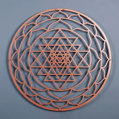 3% OFF on Shree Yantra Metal Wall Decor (24 inches) Powder Coated | Copper Color| Spriritual Decor for Living Room | Housewarming Gift 3% OFF on Shree Yantra Metal Wall Decor (24 inches) Powder Coated | Copper Color| Spriritual Decor for Living Room | Housewarming Gift
