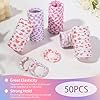 Bessrung 50 PCS Seamless Hair Ties, No Damage Elastics Hair Ties for Women Girls, Soft Stretchy Ponytail Holders for Thin Thick Hair, Snag-Free Hair Bands Stocking Stuffers Christmas Gift(Love) #3
