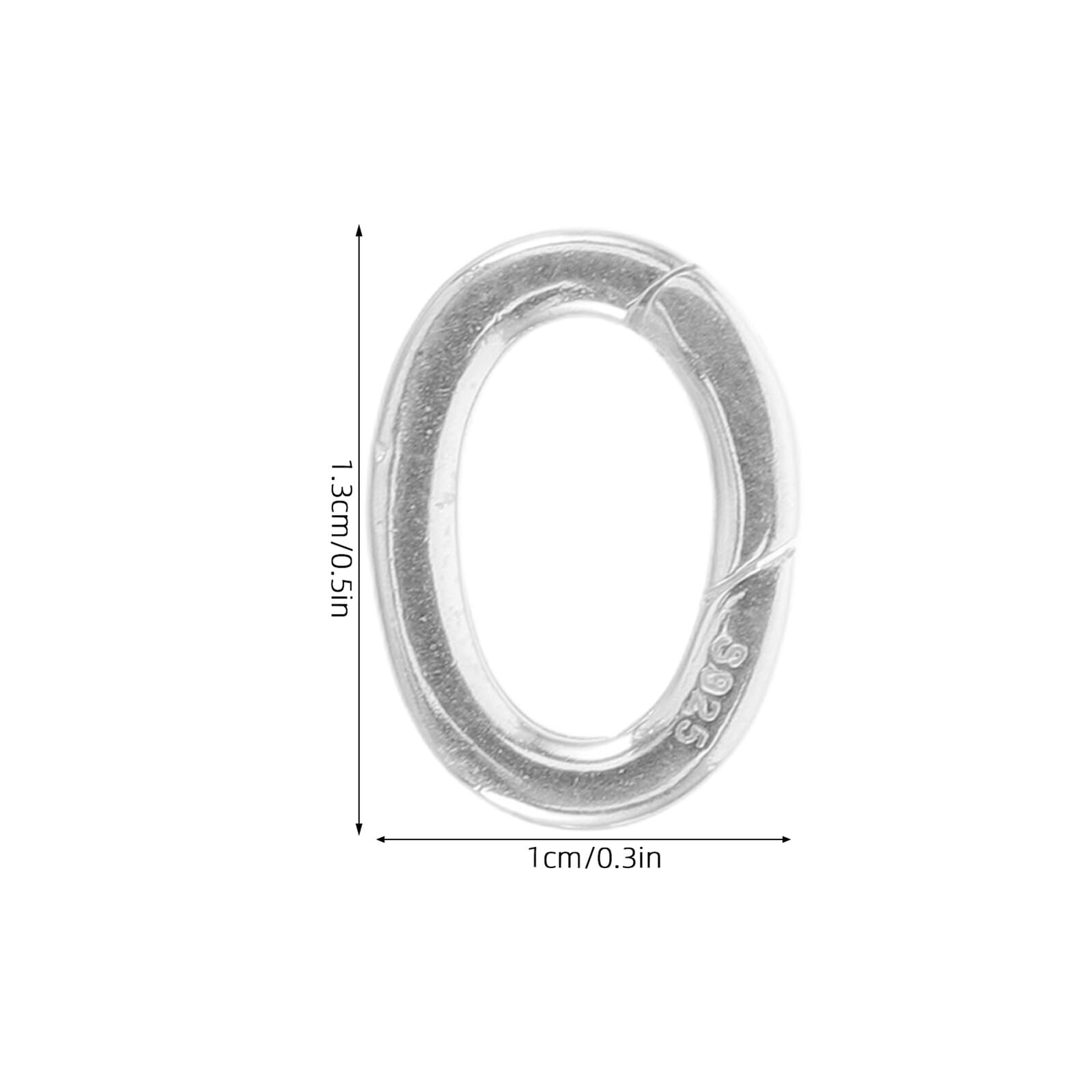 SUPVOX Cierres de Joyería de Resorte Ovalados 10mm X 13mm 2 Piezas, Conectores de Plata 925 para Pulseras y Collares Diy, Cierre Seguro y Versátil para Fabricación de Joyas