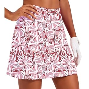 Ekouaer Women’s Athletic Skorts Lightweight Golf Skirts Inner Shorts Pocket Tennis Workout Sports Pickleball Skort