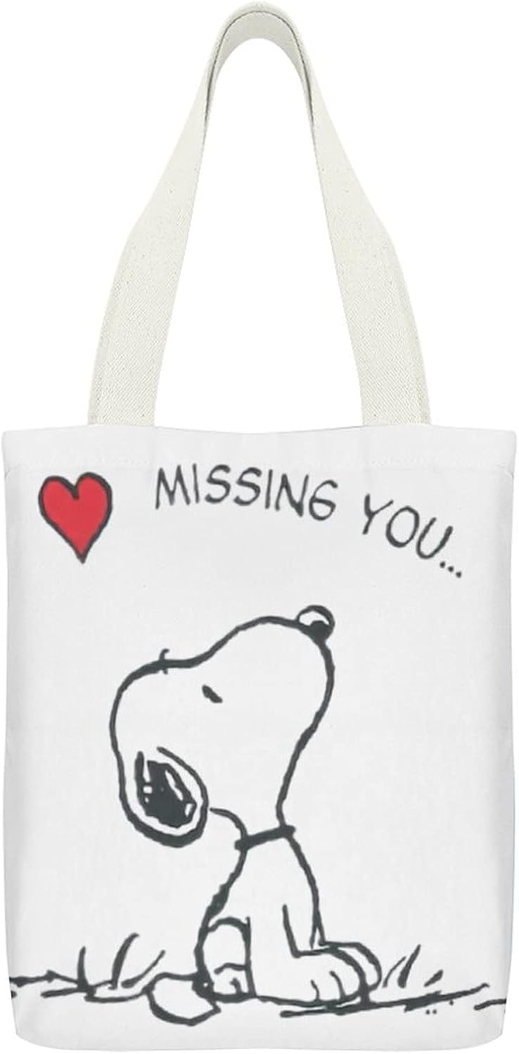 Pikanchiスヌーピー トートバッグ キャンバスバック ショッピングバッグ 肩掛けバッグ 手提げ袋 コンビニ袋 おしゃれ 割引も実施中 かわいい 帆布 通勤通学 人気キャラクター 大容量 男女兼用