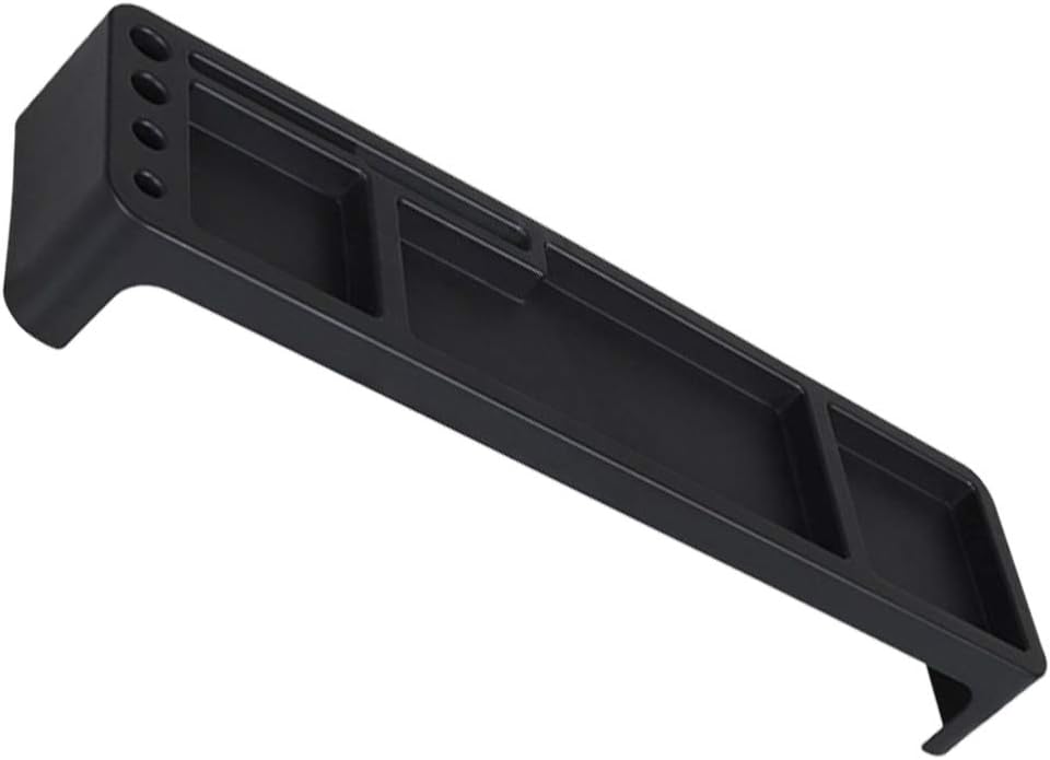Cabilock Desk Organiser Small Storage Keyboard Commodity Shelf Pen Holder - Shelf Over Keyboard for Cell Phone Tablet (Black)