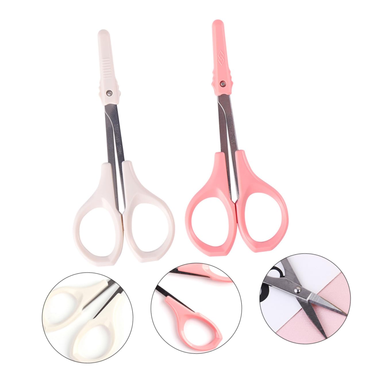 Gogogmee Stainless Steel Beauty Scissors Eyebrow Eyelash Trimmer Precision Grooming Scissors
