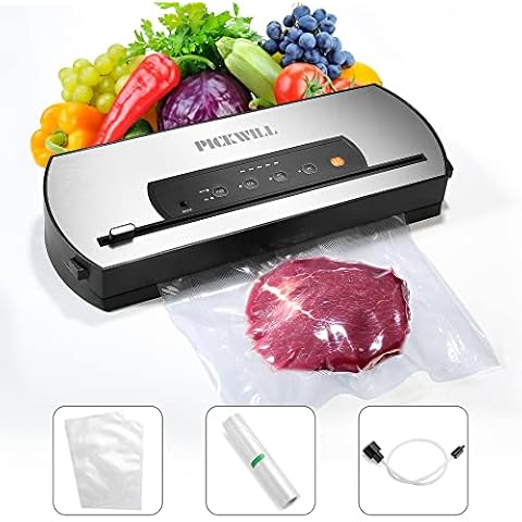 PICKWILL Vakuumiergerät, Vakuumierer für Lebensmittel Automatische 80-Kpa Vakuummaschine Cover