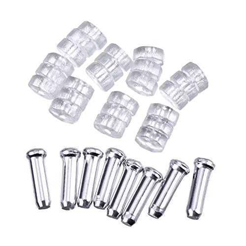 Hotop 2 Set Mountain Bike Brake Cable Gear Cable Wire And Cable End Crimps Kit #TOP2