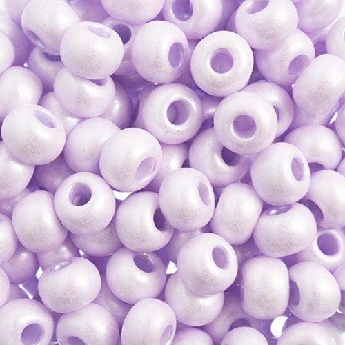 Preciosa Czech Seed Beads 32/0 (8mm) Lilac Terra - 250g Bulk Bag Beads for Jewelry Making and Crafts