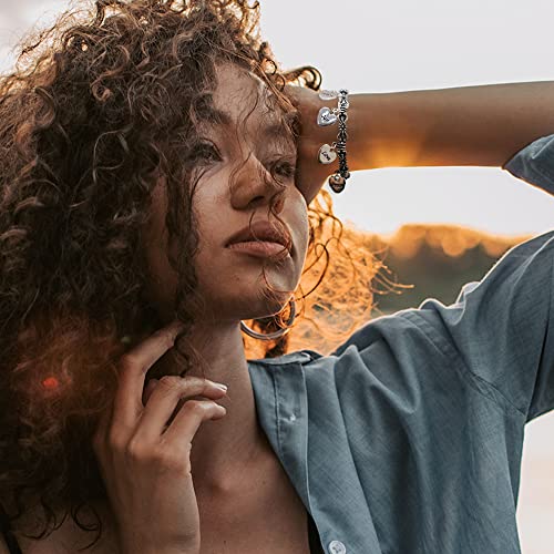 Madison Tyler Religious Prayer Bracelet For Women Religious Jewelry Gift For Girls Christian Gift - Rhodium Stretch Charm Bracelet With Serenity, Wish, Spirit, Joy, Love, Peace, Hope, And Faith Hearts #TOP1