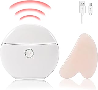 Electric Gua sha with Manually Facial Body Sculpting Massager Anti Aging Facial Beauty Instrument Scraping Massage Beauty Scraping Instrument Hand Scraping Tools (White)