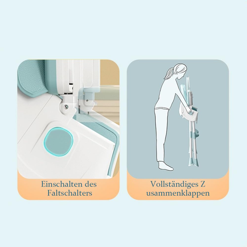 Supfine Chaise haute pour bébé 3 en 1, réglable avec ceinture de sécurité à 5 points, planche à manger amovible, hauteur réglable 87 cm, pliable, pour bébés et tout-petits (vert, 3 en 1)