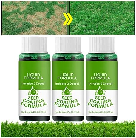 XIRUJNFD Liquid Grass Seed Spray for Lawn, Green Grass Lawn Spray, Liquid Lawn Seed Spray, Lawn Liquid Spray Paint for Lawn, Lawn Colorant Repair Spray (3Pcs/6FL.OZ)