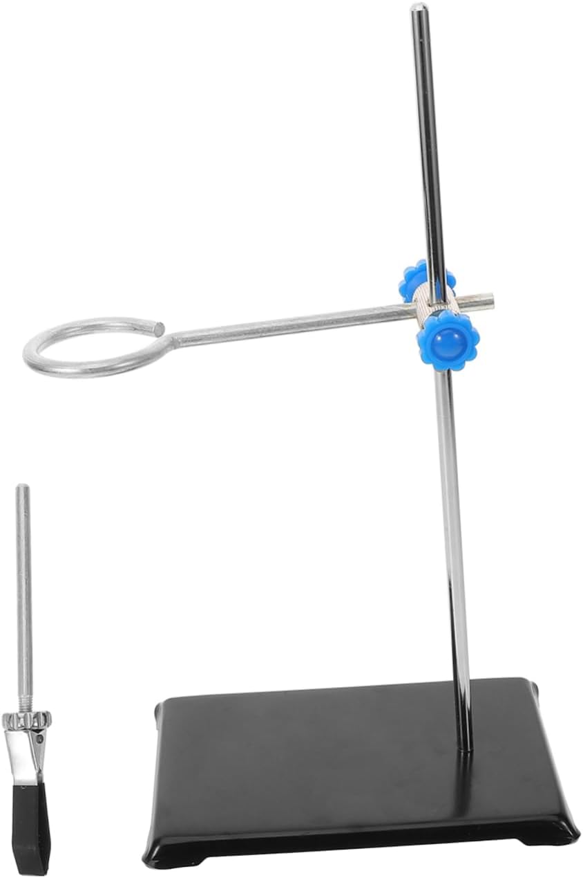 Sturdy Chemistry Lab Stand Laboratory Equipment Stand Clamp Flask Holder Metalware Support for Science Experiments