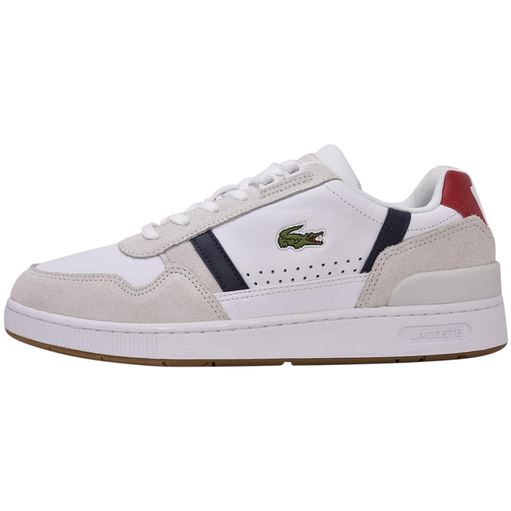 Lacoste Men's T Clip Multicolor Leather & Suede Sneaker