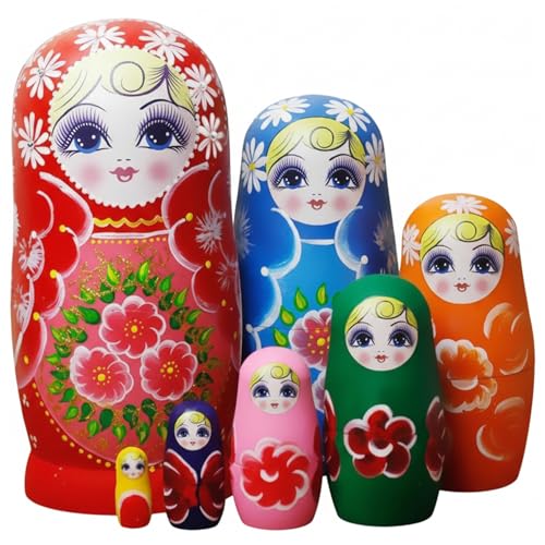 Hperu Bambole che nidificano, set di 7 bambole russe che
