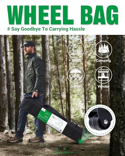 Image of Acepic 10x10 Pop Up Canopy Tent, Silver-Coating Top,Pop Up Canopy Tent Instant Portable Shelter with 1-Button Push and Wheel Carry Bag, 8 Stakes and 4 Canopy Weights (Radiant Green, 10x10)