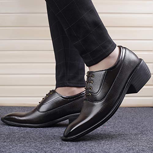 Image of Mens Height Increasing Formal Black, Brown Shoes for Men, Experience a Heightened Confidence Formal Shoes