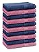 Produktbild Betz 10 Stück Gästehandtücher Premium 100% Baumwolle Gästetuch-Set 30x50 cm Farbe dunkelblau und Altrosa