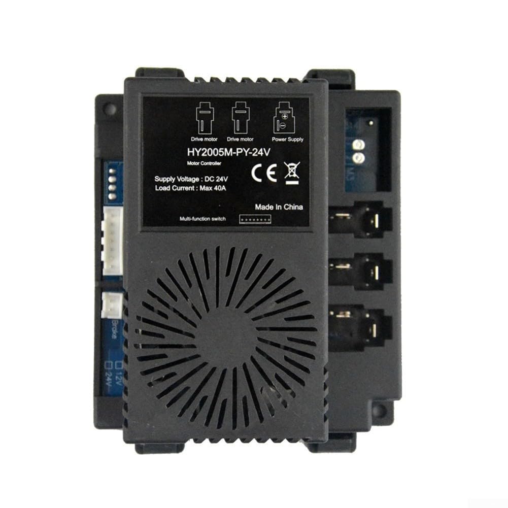 24V Kids Ride On Car Controller 40A Mainboard Remote Control Receiver Module for Children Electric Vehicle Motor Driver Board Replacement Parts(HY2005M-PY-24V)