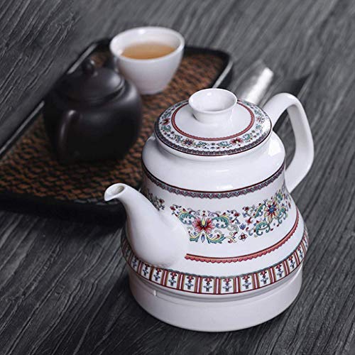 Kettle eléctrico de esmalte blanco de porcelana 0.8L miniatura 2