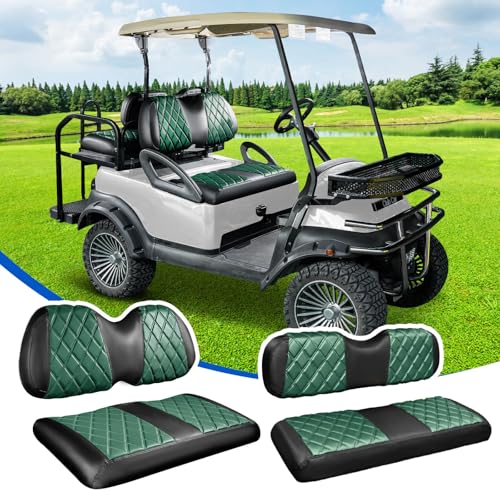 NOKINS 4PCS Golf Cart Seat Covers Kit, Front and Rear