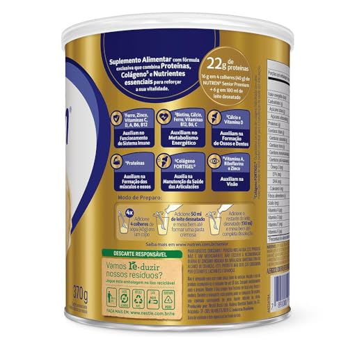 Nutren Suplemento Alimentar Senior Premium Baunilha 370G